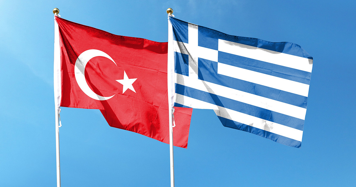 turkey greece flags