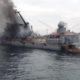 damaged Russian warship Moskva
