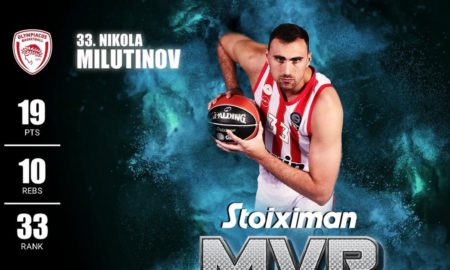 Stoiximan GBL: Ο Μιλουτίνοβ αναδείχθηκε MVP της 6ης αγωνιστικής